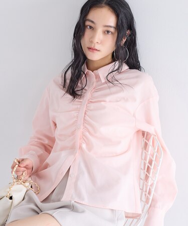 フロントギャザーシャツ