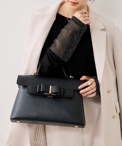 リボンベルトワンハンドルバッグ/軽量・2WAY