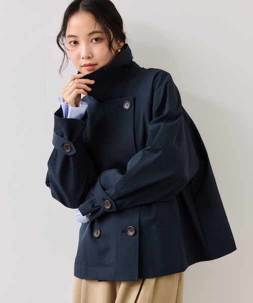 ショートトレンチコート/UVケア・撥水・花粉ガード