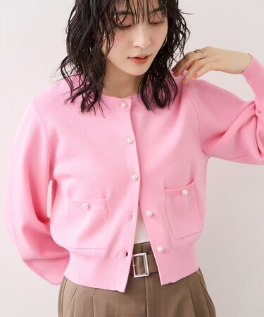 パールボタンカーディガン