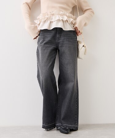 バギーワイドデニムパンツ