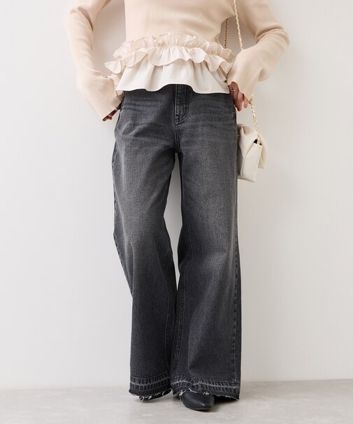 バギーワイドデニムパンツ