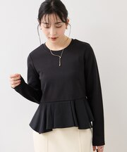 イレギュラーヘムペプラムカットソープルオーバー