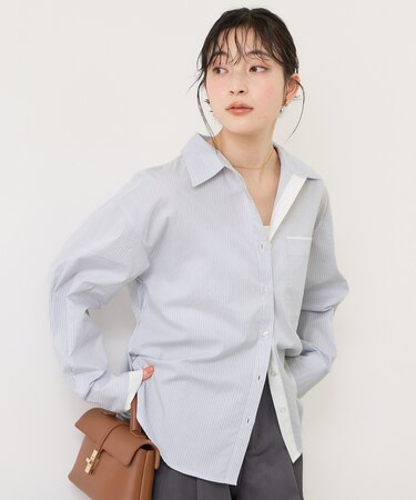 ウエストリボンシャツ/イージーケア・WEB限定カラー