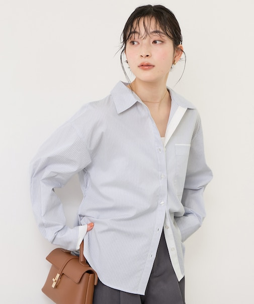 ウエストリボンシャツ/イージーケア・WEB限定カラー