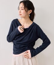 【WEB限定】レイヤードドレーププルオーバー