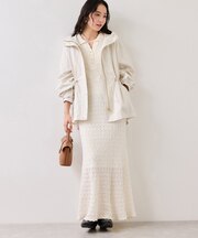 膨れジャガードカットソーワンピース