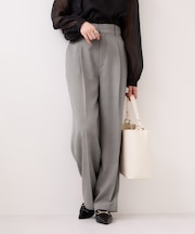 美easyリネンライクワイドパンツ/イージーケア・接触冷感・セットアップ対応