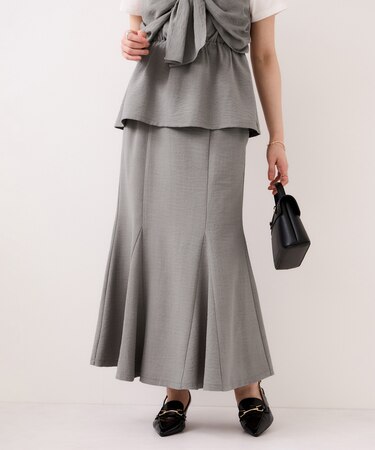 美easyリネンライクマーメイドスカート/イージーケア・接触冷感・セットアップ対応