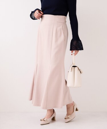 美easyリネンライクマーメイドスカート/イージーケア・接触冷感・セットアップ対応