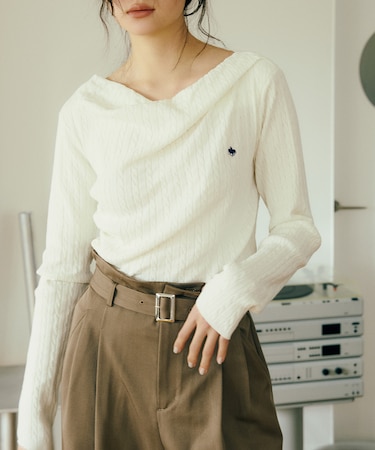 【POLO BCS】ケーブルドレープトップス/WEB限定カラー