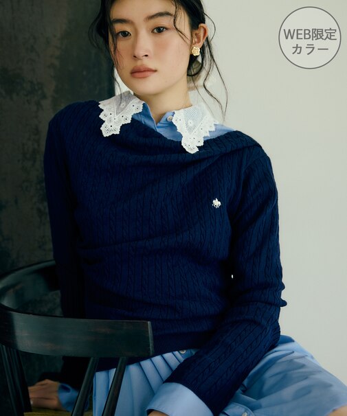 【POLO BCS】ケーブルドレープトップス/WEB限定カラー