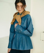 【POLO BCS】VIS別注ベルト付きウエストタックシャツブラウス