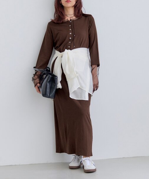 【WEB限定】チュールレイヤード風ワンピース