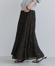 ラメレースフレアスカート