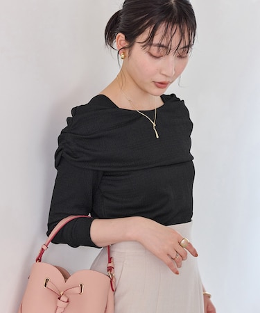 ジャガードオフショルプルオーバー/イージーケア