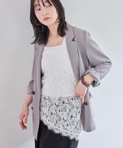 レースアシンメトリーキャミソール