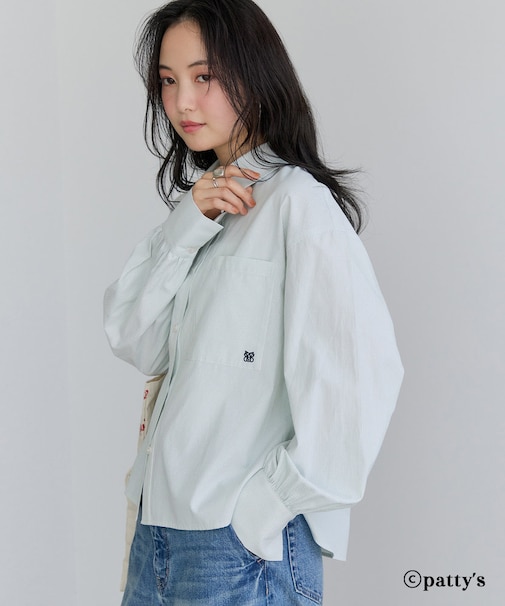 【SWIMMER×VIS】ポイント刺しゅうストライプシャツ