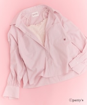 【SWIMMER×VIS】ポイント刺しゅうストライプシャツ