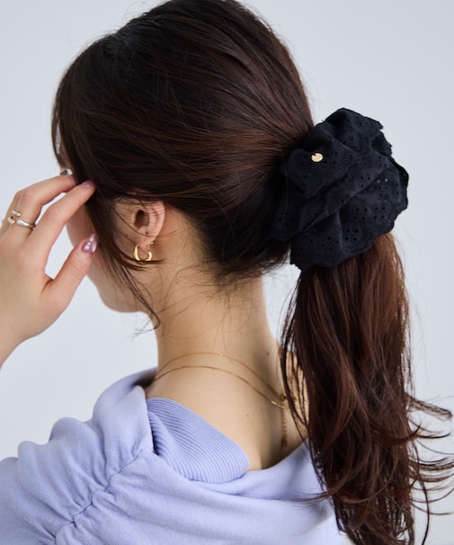 コットンレースシュシュ