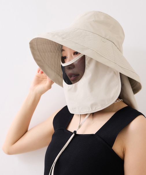 【WEB限定】マイナス18℃ネック＆フェイスカバーつきUVハット/遮熱・UVカット・撥水