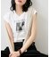 フォト＆ロゴプリントフレンチスリーブTシャツ/接触冷感