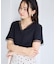 レーストリムVネックTシャツ/汗ジミ加工