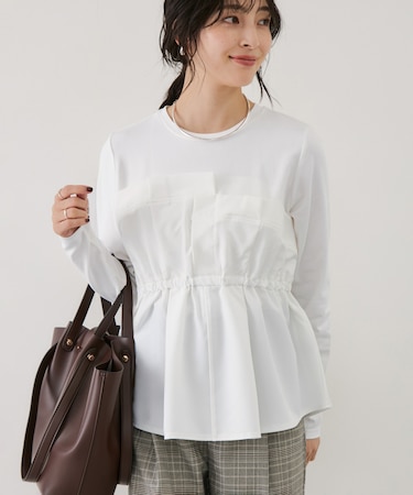 【WEB限定】ビスチェドッキングペプラムロングスリーブTシャツ