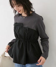 【WEB限定】ビスチェドッキングペプラムロングスリーブTシャツ