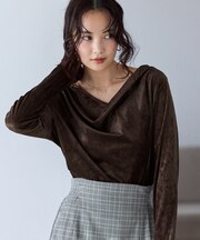 クラッシュベロアドレープトップス