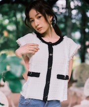 【MARY QUANT×VIS】配色フリンジベスト