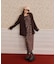 【MARY QUANT×VIS】チェックベロアドレープキャミワンピース