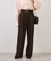 リングベルトタックワイドパンツ/WEB限定サイズ