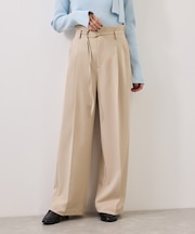 リングベルトタックワイドパンツ/WEB限定サイズ
