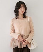 イレヘムチュールペプラムプルオーバー
