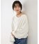 ワンポイント刺繍入りドレープスウェットプルオーバー