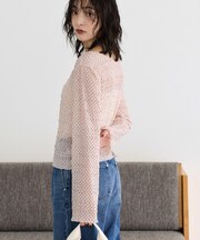 ドットシャーリングシアーカーディガン