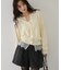 【WEB限定】裾レースドッキングクルーネックカーディガン