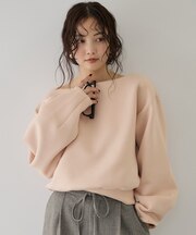 オフショルダーダンボールニットトップス/セットアップ対応