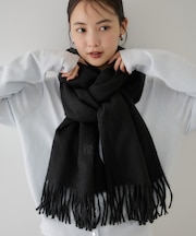 なめらかタッチ刺繍ロゴストール