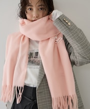 なめらかタッチ刺繍ロゴストール