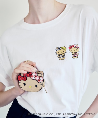 【HELLO KITTY×VIS】日焼けデザイン ハローキティビッグTシャツ