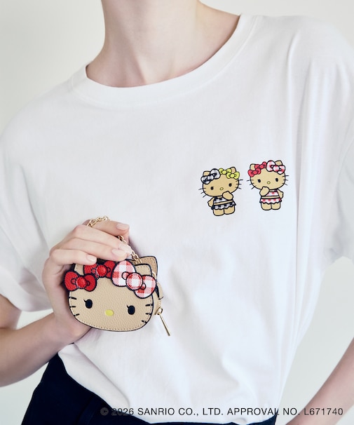 【HELLO KITTY×VIS】日焼けデザイン ハローキティビッグTシャツ