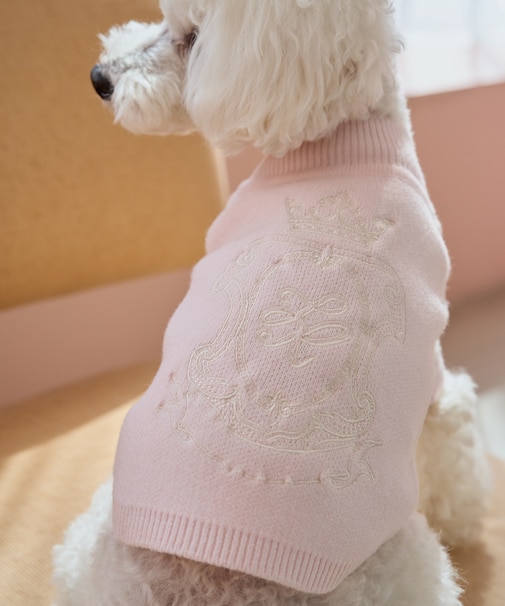 【DOG】スエットライク刺繍ニット/リンクコーデ