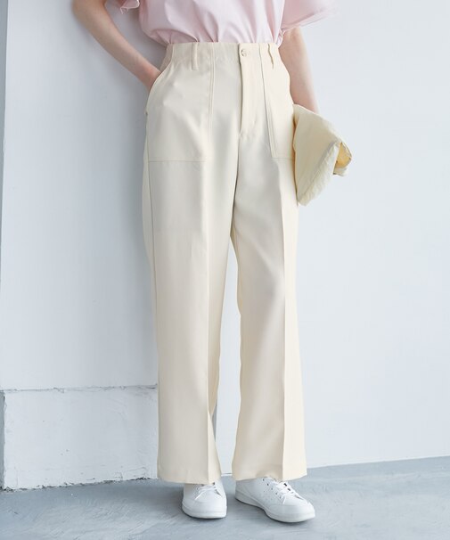 【3サイズ展開】ベイカーパンツ/防シワ・マシンウォッシャブル