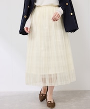 レースプリーツロングスカート