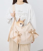 【DOG】【Casselini/キャセリーニ別注】リボンキャリーバック