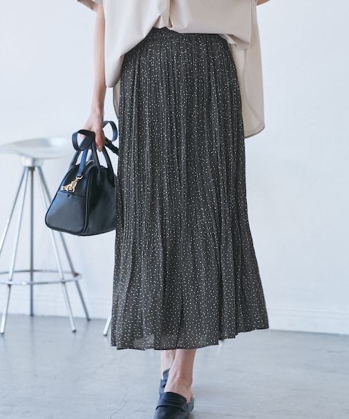 着丈が選べるエアリープリーツスカート