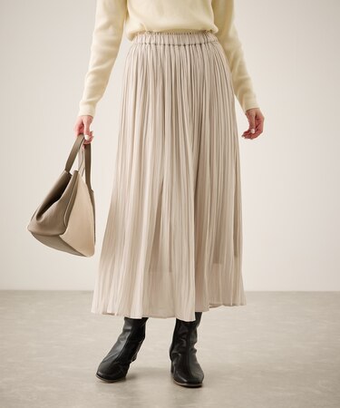 着丈が選べるエアリープリーツスカート