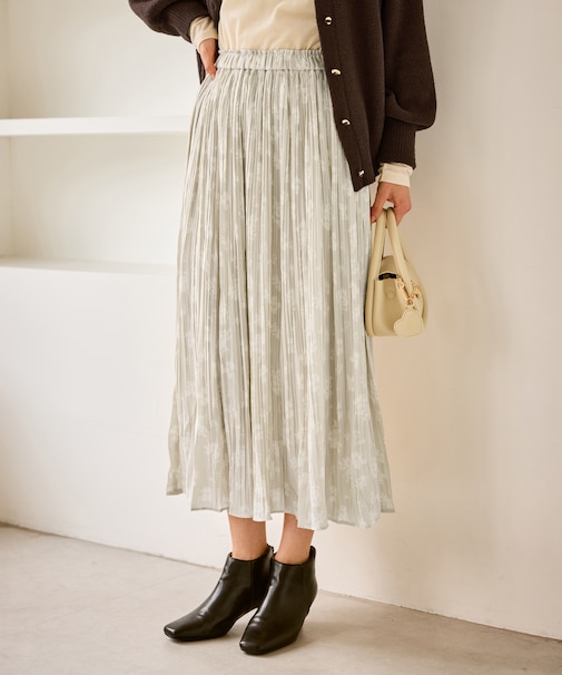 着丈が選べるエアリープリーツスカート